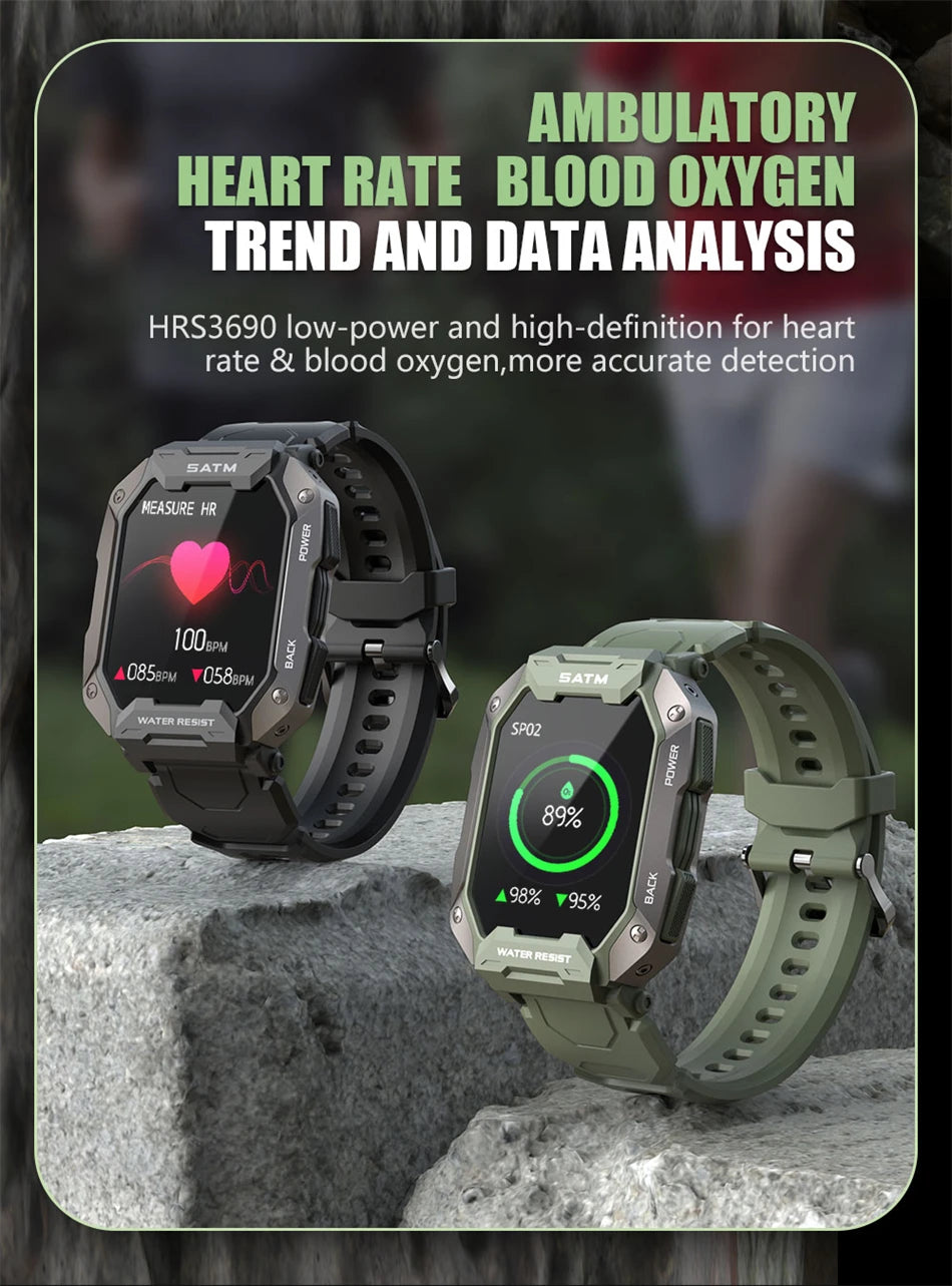 Smart Watch Men Swim IP68 ATM Waterproof Smart Clock Outdoor Sports Fitness Tracker Health Monitor Smartwatch For Android IOS