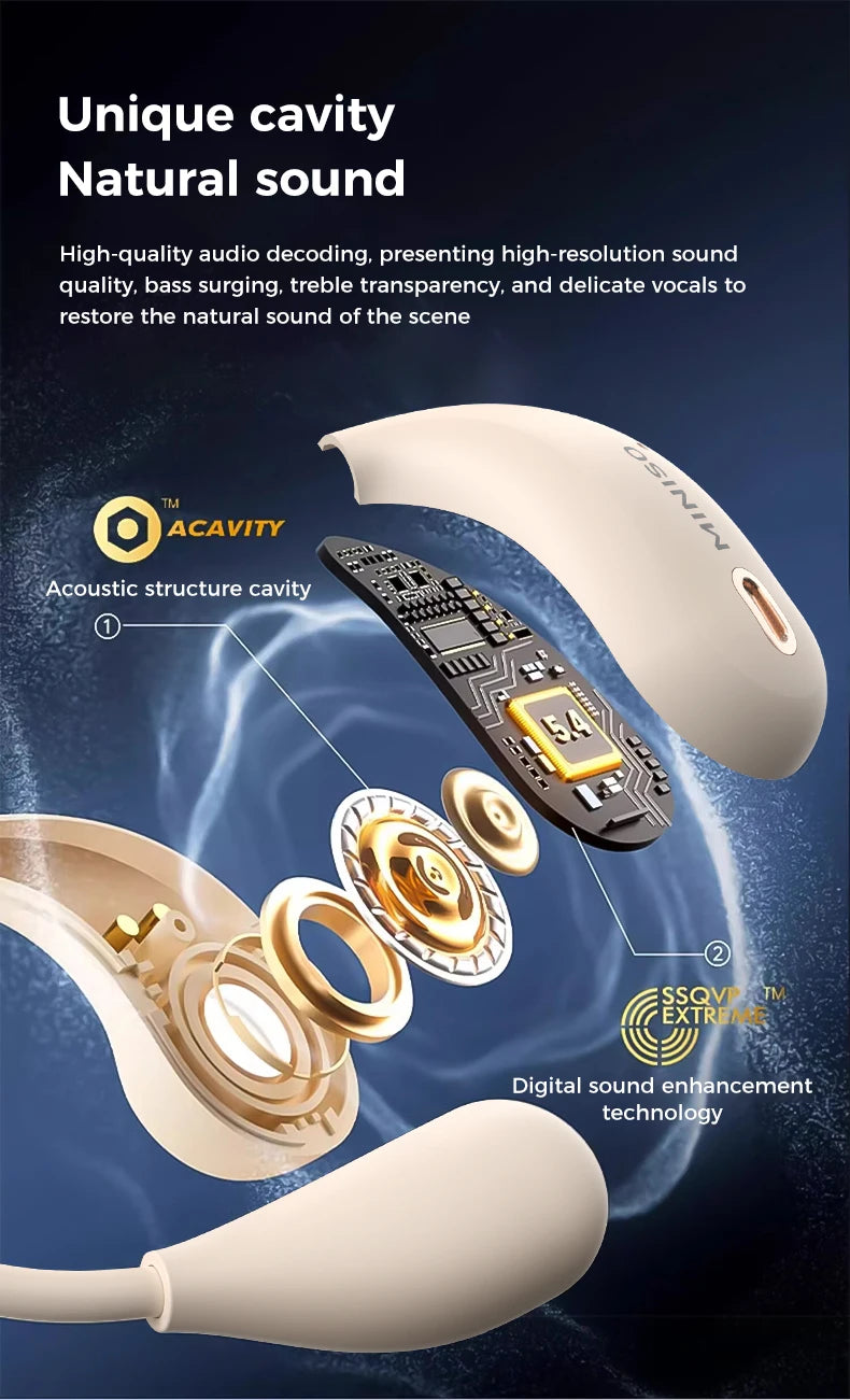 MINISO X33 Earphone Bluetooth 5.4 True Wireless Earbuds Low Latency Headphones Superb Bass HiFi Sport Headset With Mic