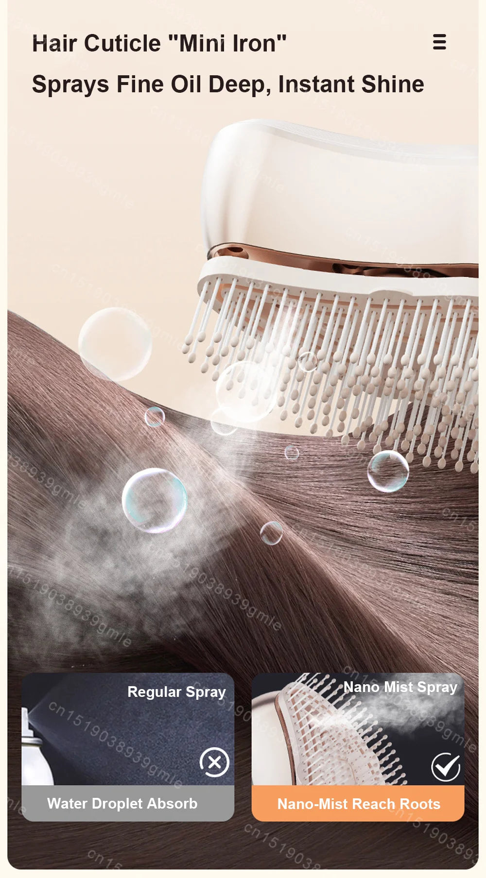 Massage Comb Electric Spray Massager Essential Oil Hair Growth Vibration Atomized Anti Hair Loss Scalp Portable Care Tools