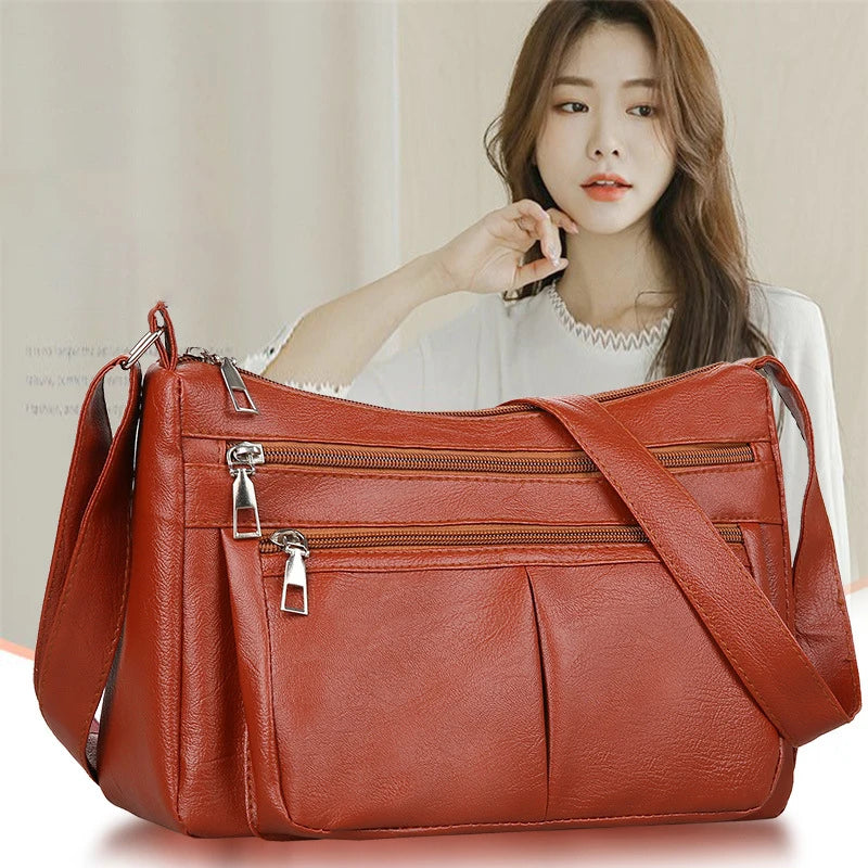 Women's Bag 2025 Trend Korean Handbags Designer Luxury Brand Ladies Shoulder Bags Soft Leather Fashion Versatile Crossbody Bag