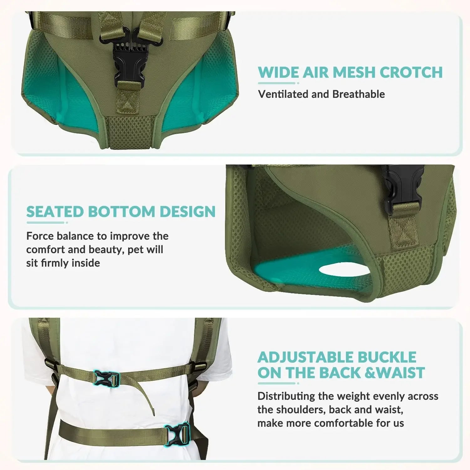 TAILUP Pet Carrier Backpack for Dogs Cat Thickened Sponge Pet Front Dog Carrier Backpacks Portable Puppy Transportation Dog Bag