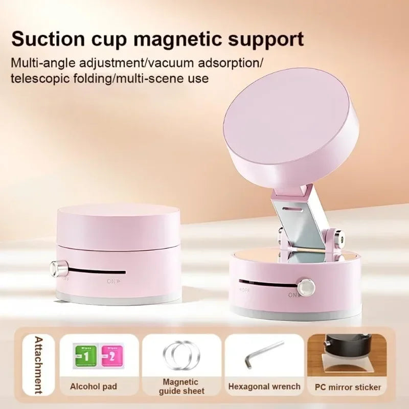 Vacuum Magnetic Suction Cup Folding Swivel Phone Stand 360 Degree Rotation Phone Holder For Iphone Car cell Phone Bracket
