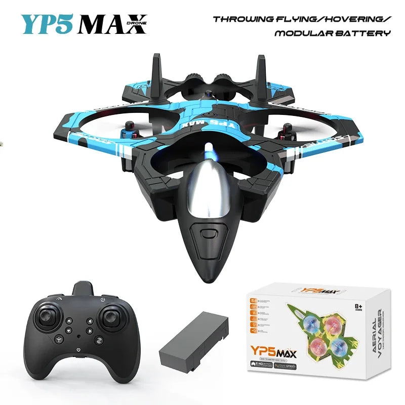 2025 New Fighter Quadcopter Drone Stunt Light RC Aircraft Four Channel Hovering Alta Altitude Rolling Special Effect