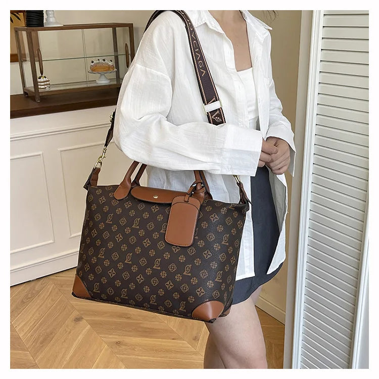 2025 New Large-Capacity Portable Tote Bag — Fashionable, Leisure & Travel-Ready, Versatile Shoulder/Crossbody Bag for Women