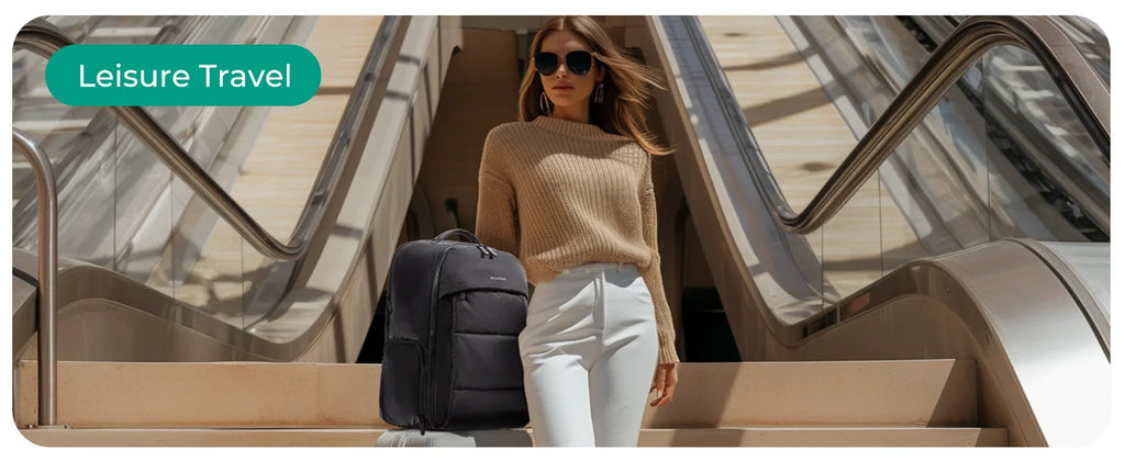 BAGSMART Women's Backpack Airline Approved Carry On with Shoe Compartment Fits 15.6" Laptop Water-Resistant Travel Backpack