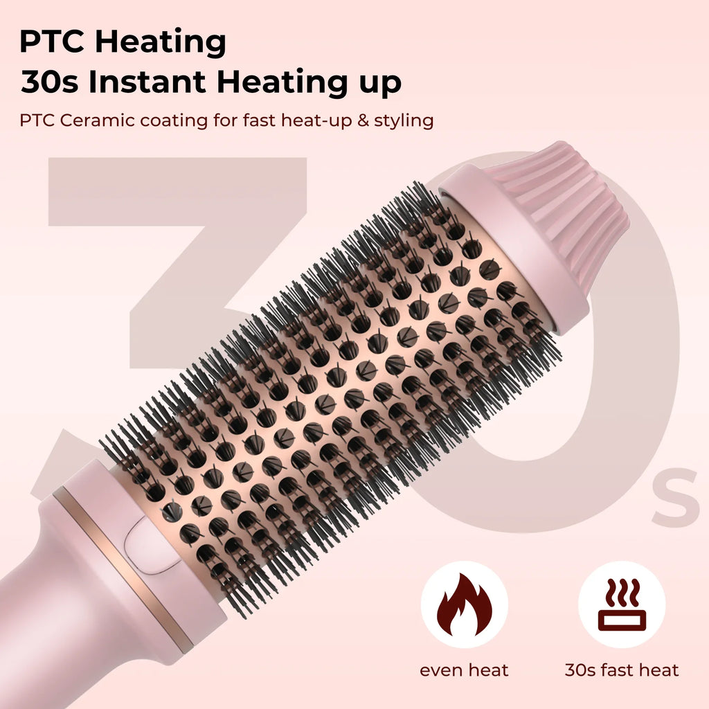 Valentine Gift Hair Curler Straightener Electric Hair Brushes Hot Comb Professional Curling Iron Heated Anti-Scald Thermal Brush