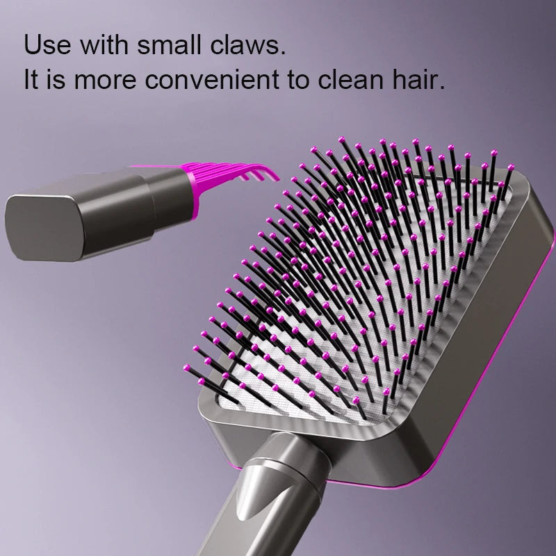 Central Airbag Hair Comb Self Cleaning Detangling Hair Brush For  Women Smooth Anti-Static Scalp Massage Hairbrush Dropshipping