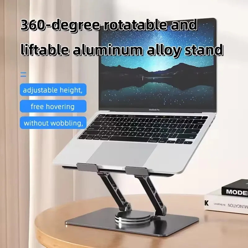360 Swivel & Adjustable Laptop Stand for Desk Foldable & Portable Computer Stand for All Laptops up to 15.6 inches