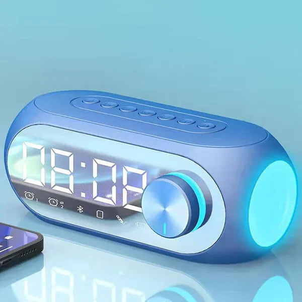 Alarm Clock Radio FM Bluetooth Speaker Portable Subwoofer Caixa De Som Sound Box Music Wireless Mini Woofers Bocina Lamp Column