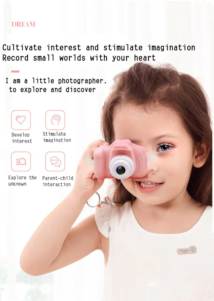 ZWN Children Digital Cameras 1080P HD Camera Video Toys 2 Inch Color Display Outdoor Camera SLR Camera Kid Toy+TF Memory Card