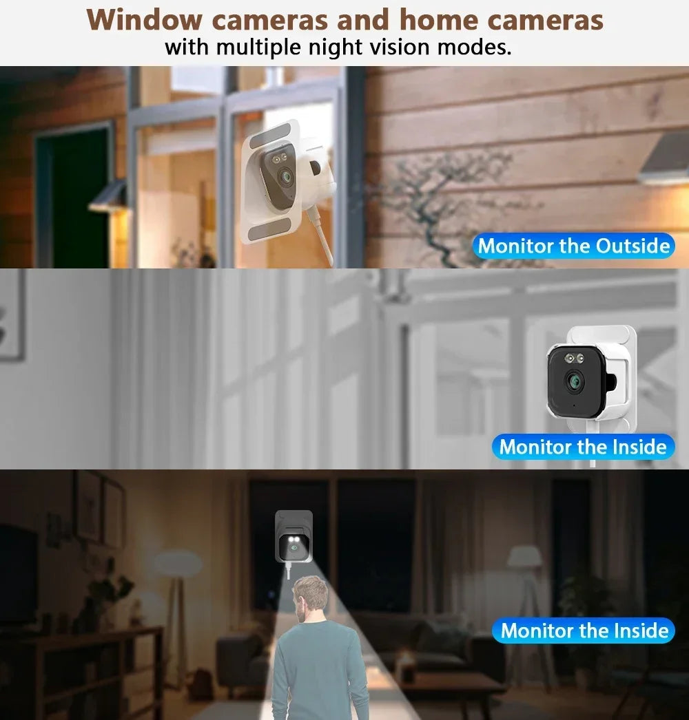 5MP Window Camera 5GHz WiFi Indoor Cameras For Home Security Color Night Vision Motion Detection 24/7 Recording Quick Install