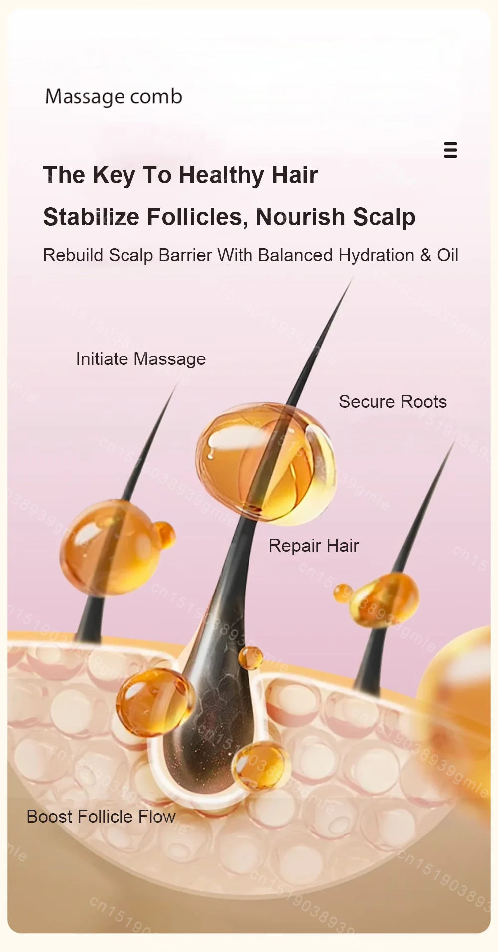 Massage Comb Electric Spray Massager Essential Oil Hair Growth Vibration Atomized Anti Hair Loss Scalp Portable Care Tools