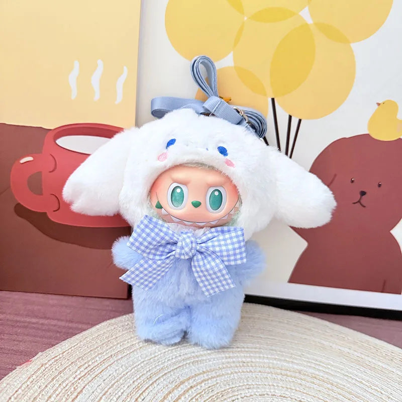 Cute Animals for Labubu Doll Clothing Set Hat 17cm Clothes Shoes Doll DIY Accessories Training Sitting Party Games Toys Gifts