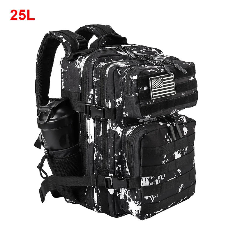 LHI 25L/35L/45L Gym Backapck Tactical Athlete Sports Fitness Bag Exercise Workout Weekend Travel Daypack with Bottle Holder