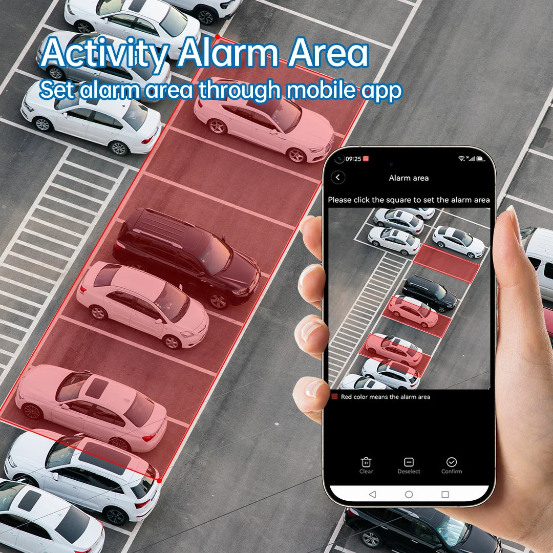 WiFi Solar Camera Three Lenses Outdoor 15MP 8K HD Low Power Battery IP Camera PIR Night Vision V380 Pro CCTV Security Protection