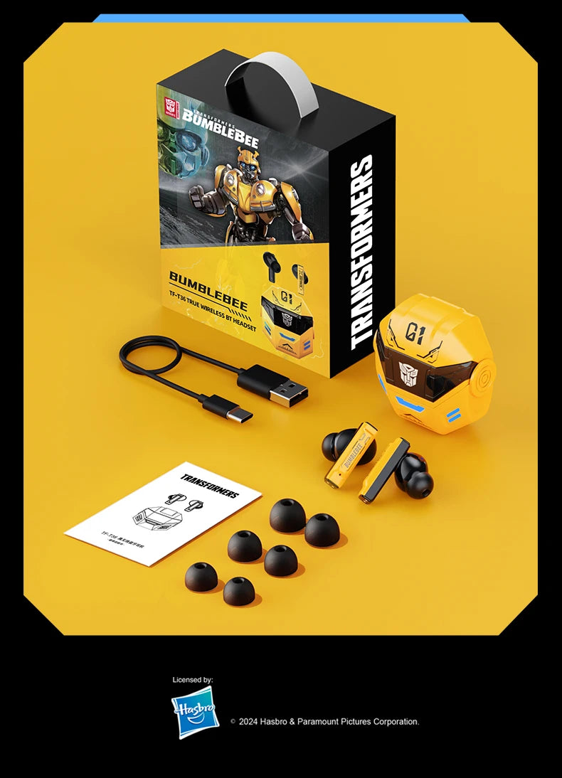 TRANSFORMERS TF-T36 Wireless Earphones Noise Reduction HD Call  Bluetooth Headphone Dual Mode HiFi Surround Sound Headset Choice