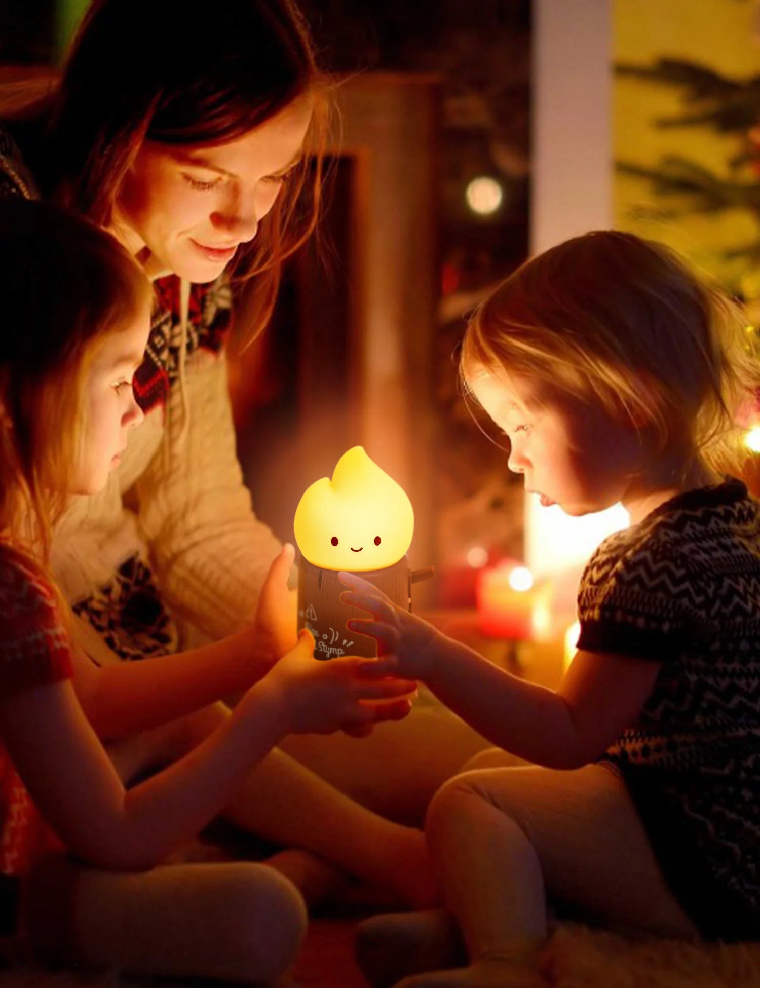 Flameless Candles Night Light Cute Sleeping Nightlights Dimmable 2 Lighting Modes Bedside Lamp For Kid Bedroom