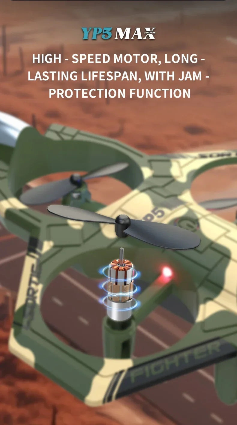 2025 New Fighter Quadcopter Drone Stunt Light RC Aircraft Four Channel Hovering Alta Altitude Rolling Special Effect