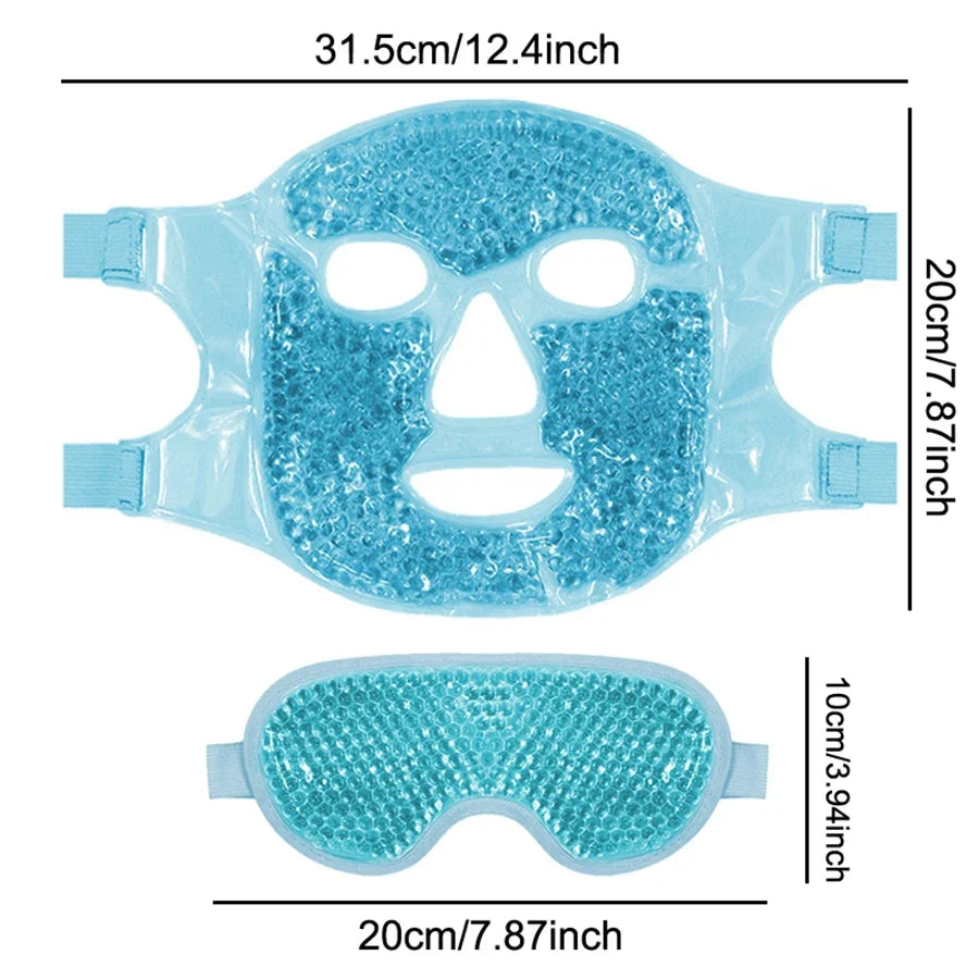Gel Cooling Ice Face Eye Mask Facial Mask Hot Cold Compress Pack Gel Beads Cold Face Eye Mask Ice Pack,Compress Sleeping FaceSPA