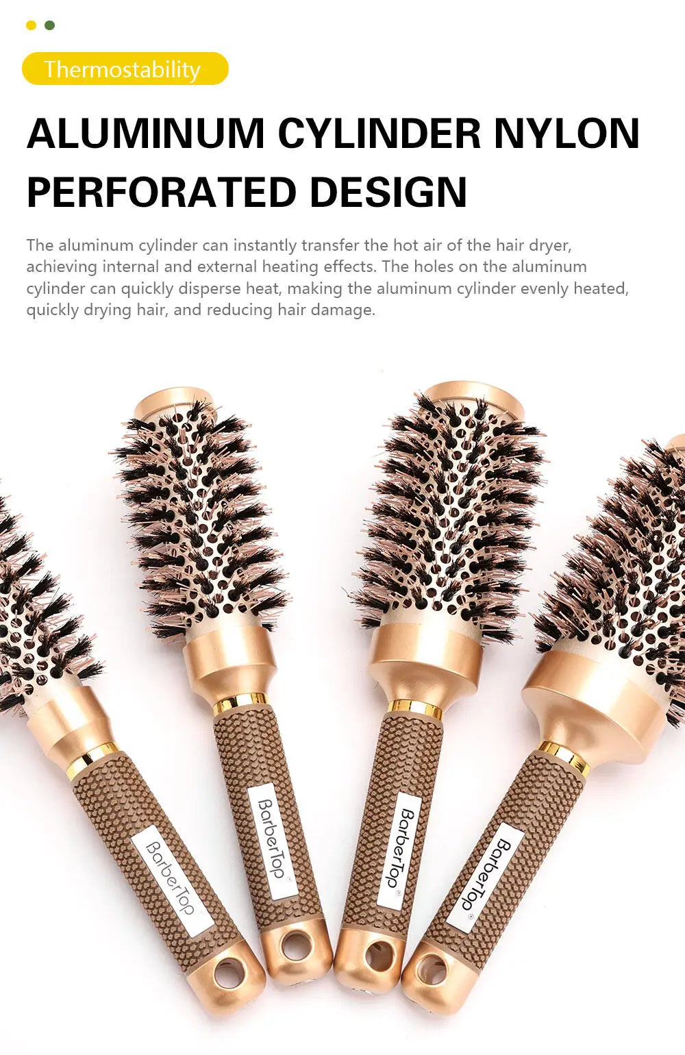 Pro Salon Hairdressing Comb Women's Curling Hairbrush Cylindrical Hairdresser Brushes Barbershop Styling Tool Accessories Tools