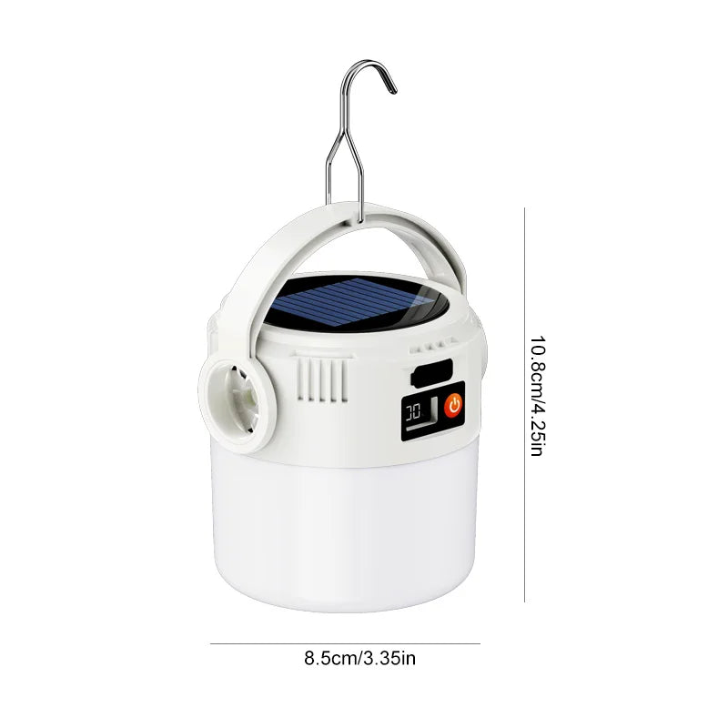 Solar LED outdoor camping lamp portable lamp configuration hook supports TYPE-C charging.