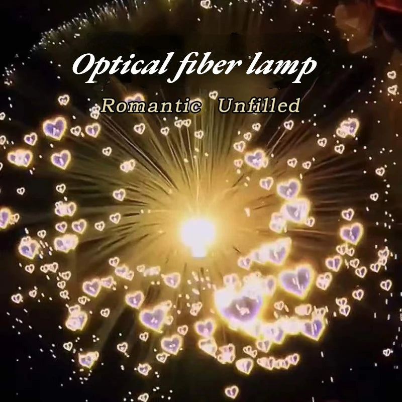 Colorful Fiber Optic Lamp LED Starlight Atmosphere Light Color Changing Crystal Night Light Wedding Party Christmas Decor Lamp