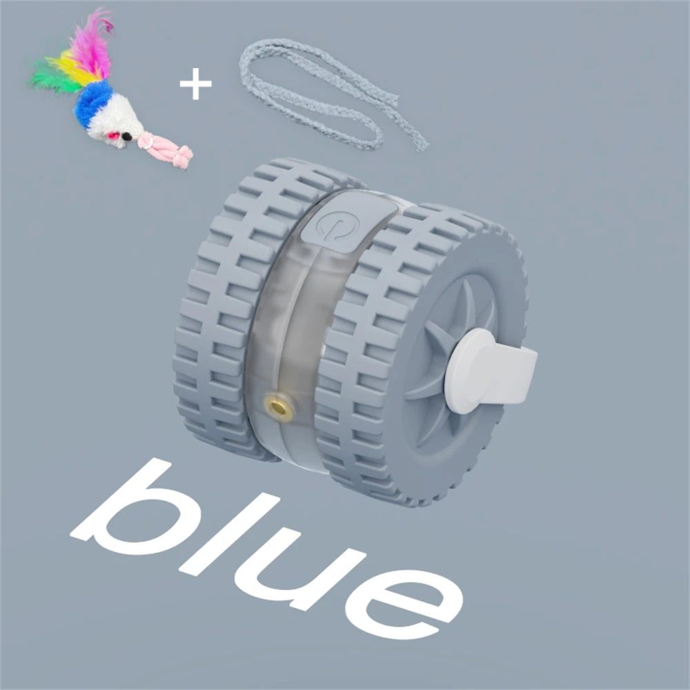 Cat Interactive Ball Toy, Automatic Rolling Ball with Tail, Rechargeable Smart Pet Interactive Toy, Intelligent Mouse for Cat