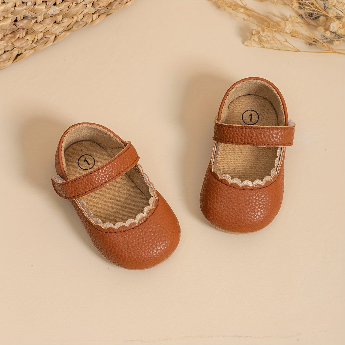 Infant Baby Girls Mary Jane Flats, Soft Sole