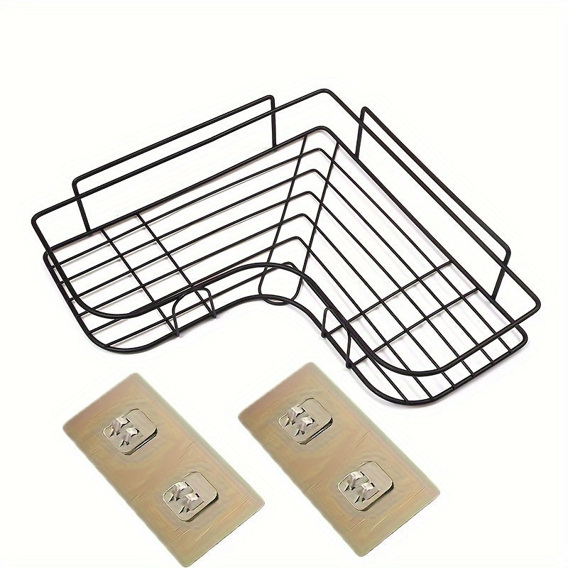No-Drill Wall Mounted Bathroom Storage Rack