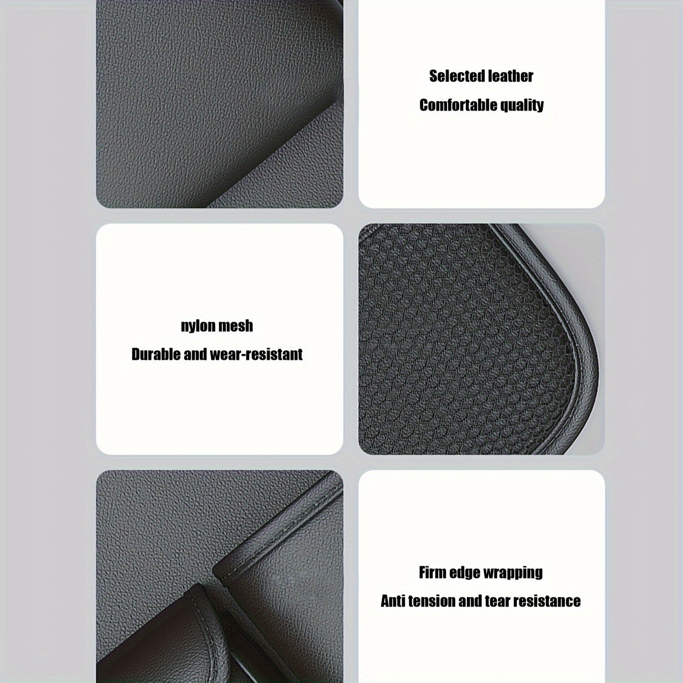 1pc Deluxe Car Backseat Organizer with Foldable Table Tray - Premium PU Leather Seat Back Storage Bag, Multi-Pocket Travel Accessories for Toys, Snacks, and Travel Necessities - Universal Fit, Easy Installation, and Spacious