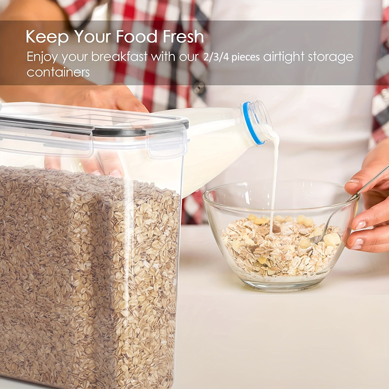 Set of 2/4 Cereal Storage Containers