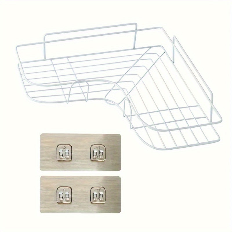 No-Drill Wall Mounted Bathroom Storage Rack