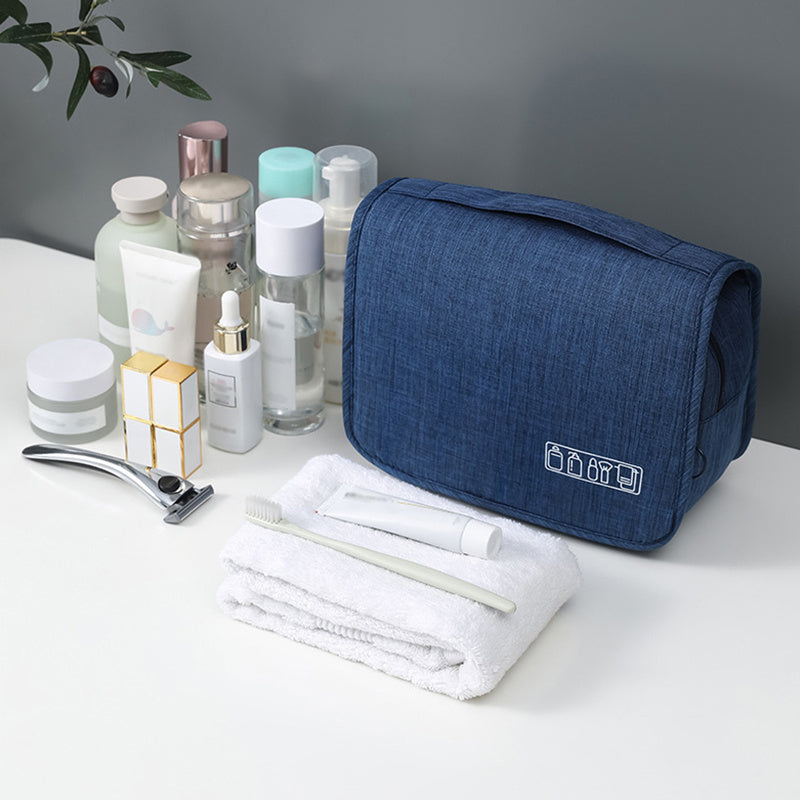Large Capacity Travel & Business Makeup Organizer Bag - Durable Polyester, Wet & Dry Separation Design, Multiple Compartments for Cosmetics, Toiletries, And Accessories, Ideal for And Women, Travel Organizer|Sleek Organizer|D