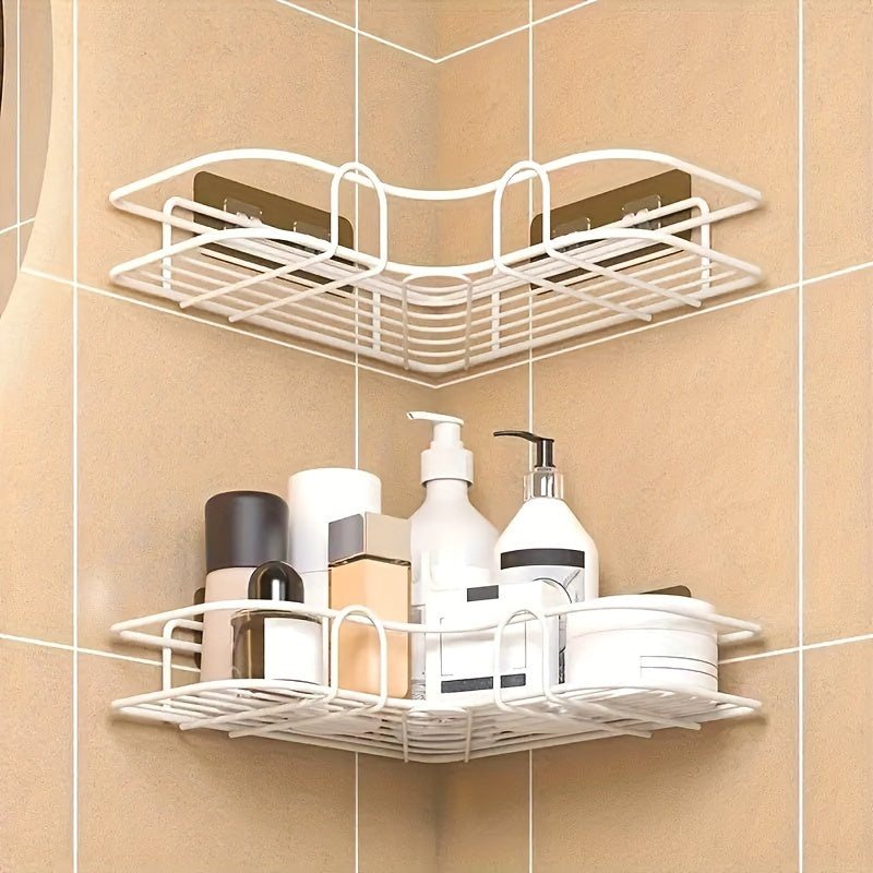 No-Drill Wall Mounted Bathroom Storage Rack