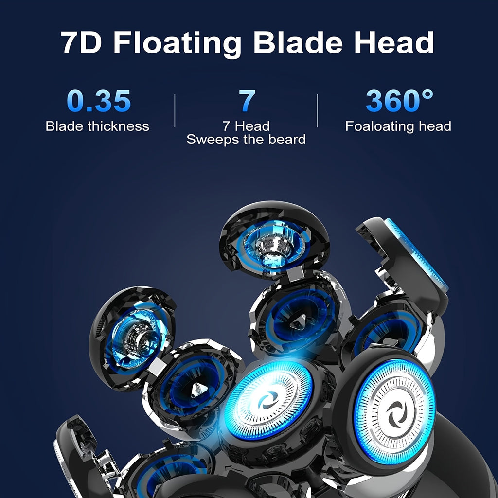 7D 5-in-1 Electric Head Shavers for Bald Men