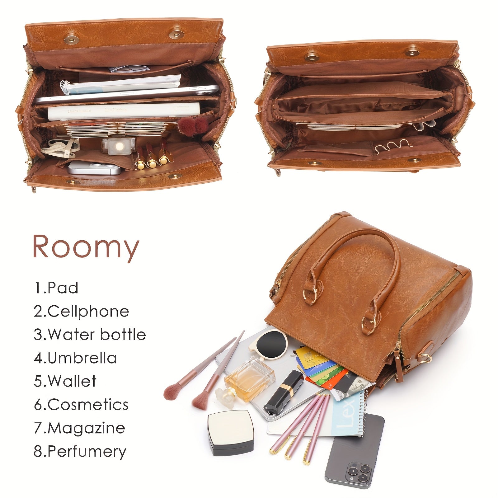 Handbag Western Women Bag Handbag Purse Portable Storage Bag with Multi Card Slots Women's Multi Layer Crossbody Bag