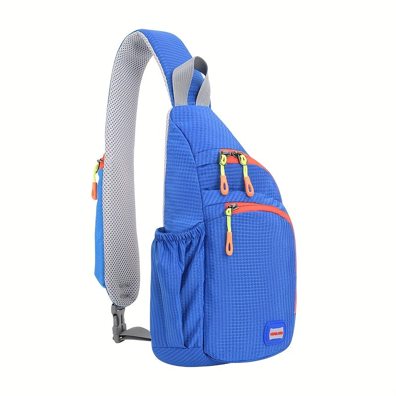 Nylon belt bag, Trendy Zipper Sling Bag with Side Pocket for Outdoor Sports