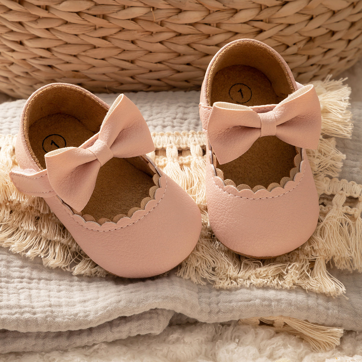 Infant Baby Girls Mary Jane Flats, Soft Sole
